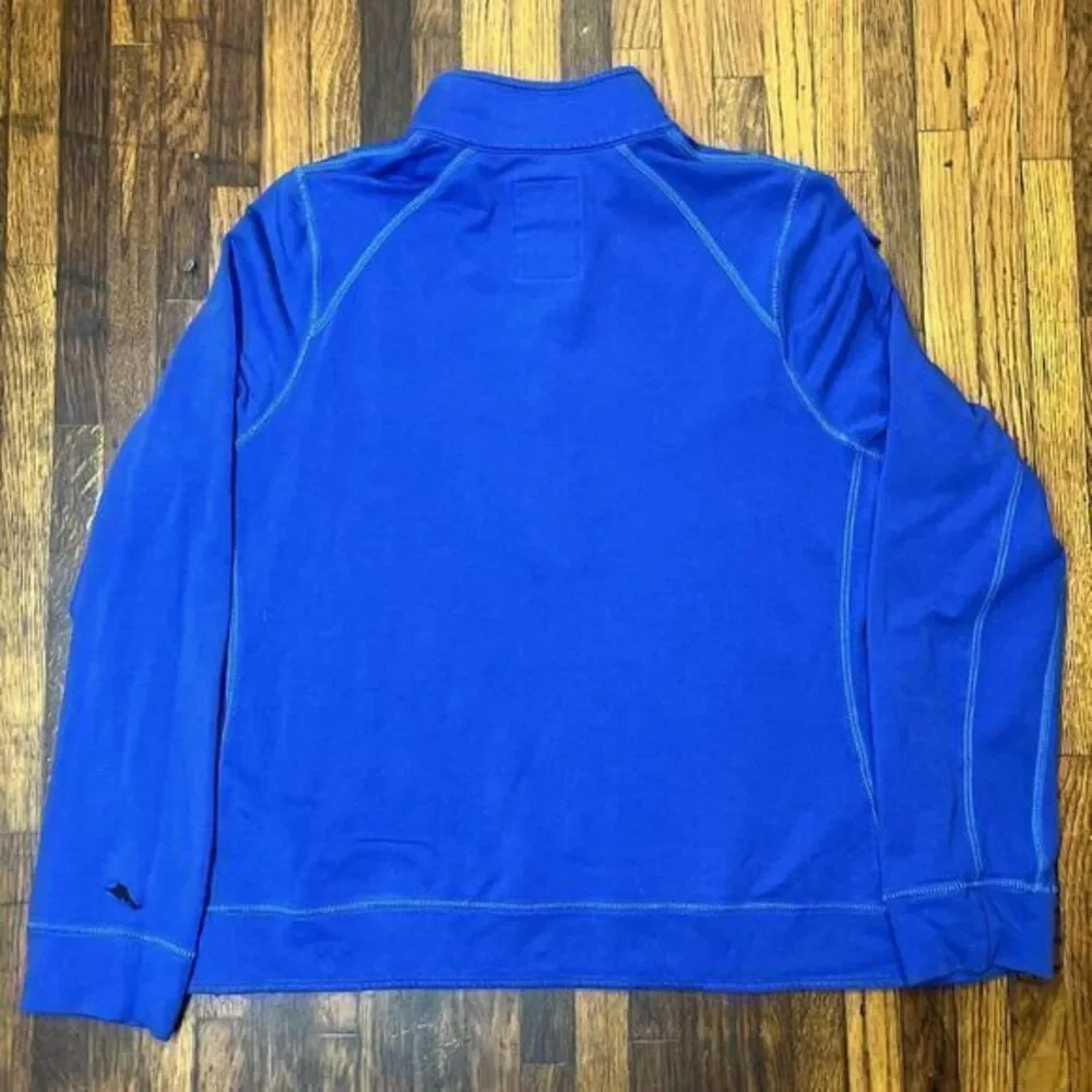Indianapolis Colts Tommy Bahama Large Knit 1/2 Zip Sweater Sweatshirt Men's Blue